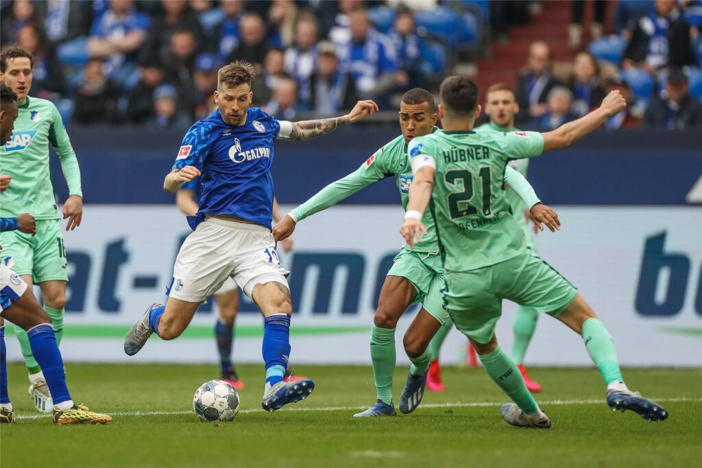 07.03.2020, Fussball, Saison 2019/2020, Bundesliga, 25. Spieltag - FC Schalke 04 - TSG 1899 Hoffenheim, Guido BURGSTALLER (FC Schalke 04) 07.03.2020, Fussball, Saison 2019/2020, Bundesliga, 25. Spieltag - FC Schalke 04 - TSG 1899 Hoffenheim, Guido BURGSTALLER (FC Schalke 04)