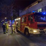 Ein Feuerwehrwagen in der Dorstener Innenstadt