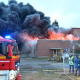 Grubenwarte auf AV 3/7 steht in Flammen.