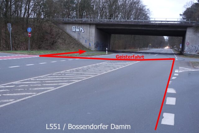 Verkehrsführung für Radfahrer.