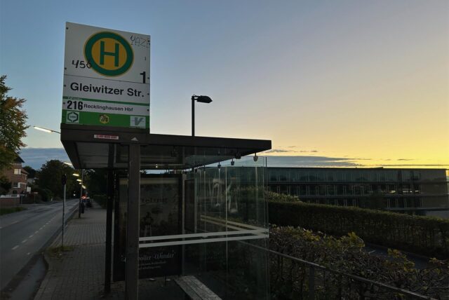 Bushaltestelle an der Gleiwitzer Straße in Recklinghausen