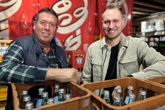 Peter Abel und Simon Lemberg im Getränkehandel in Dorsten