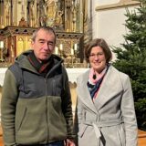 Matthias Schütz und Sabrina Rüter in der Kirche St. Andreas Hullern