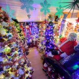 Weihnachtsbäume stehen im Haus der Familie Jeromin im Landkreis Schaumburg. 600 Weihnachtsbäume und weit über 108.000 Christbaumkugeln: Zur Adventszeit erstrahlt das Haus der Familie Jeromin als kunterbunte Weihnachtswelt. Das Rekord-Institut für Deutschland hat die Familie „für die meisten geschmückten Weihnachtsbäume an einem Ort“ ausgezeichnet.