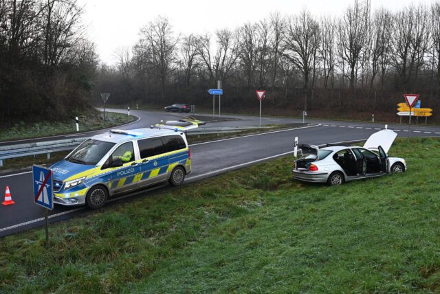 Unfall an Autobahnausfahrt