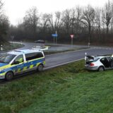 Unfall an Autobahnausfahrt