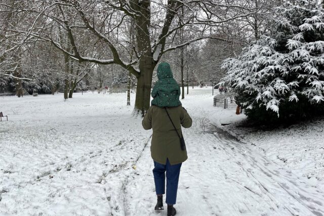 Am Sonntagmorgen (5.1.) gab es in Dortmund den ersten Schnee des Jahres.
