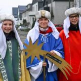 Sternsinger-Sammeltour mit Martha, Nike und Greta.