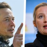 Bildmontage: Porträts von Elon Musk und Alice Weidel.