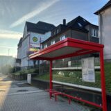Bushaltestelle Hohenzollernstraße an der Kemnastraße im Paulusviertel in Recklinghausen.