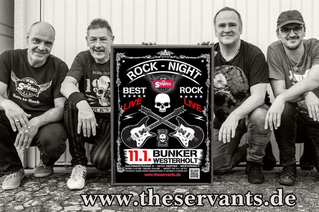 Die vier Musiker der Band Die vier Musiker der Band