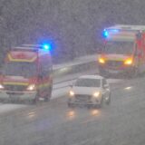 Schneetreiben auf der A2