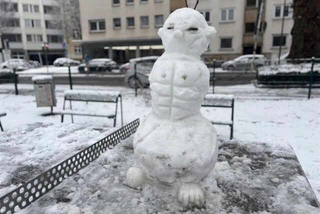 Phoenix-West in Dortmund ist umschneit.