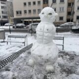 Phoenix-West in Dortmund ist umschneit.
