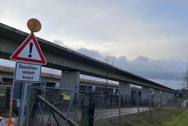 Der letzte Teil der alten Liedbachtalbrücke