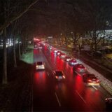 Viele Autos nahe den Westfalenhallen in Dortmund.