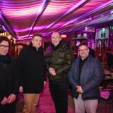 Präsentierten sich auf der Glühweinfete des CDU-Ortsverbandes Henrichenburg: Bürgermeisterkandidat Thomas Thiel, Bundestagskandidat Michael Breilmann sowie die lokalen Kommunalpolitiker Jonas Ehm und Kai Faber (v. l.).