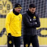 Nuri Sahin im Gespräch mit Donyell Malen
