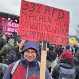 Patrick Berger war am Wochenende in Riesa – um beim AfD-Parteitag zu protestieren.