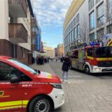 Die Dortmunder Feuerwehr rückte am Nachmittag zum Lensing-Carrée an den Westenhellweg aus.