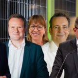 Michael Breilmann, Frank Schwabe, Regina Weyer, Jens Steinberg und Mathias Richter (v.l.) diskutieren am 5. Februar über die Energiewende.