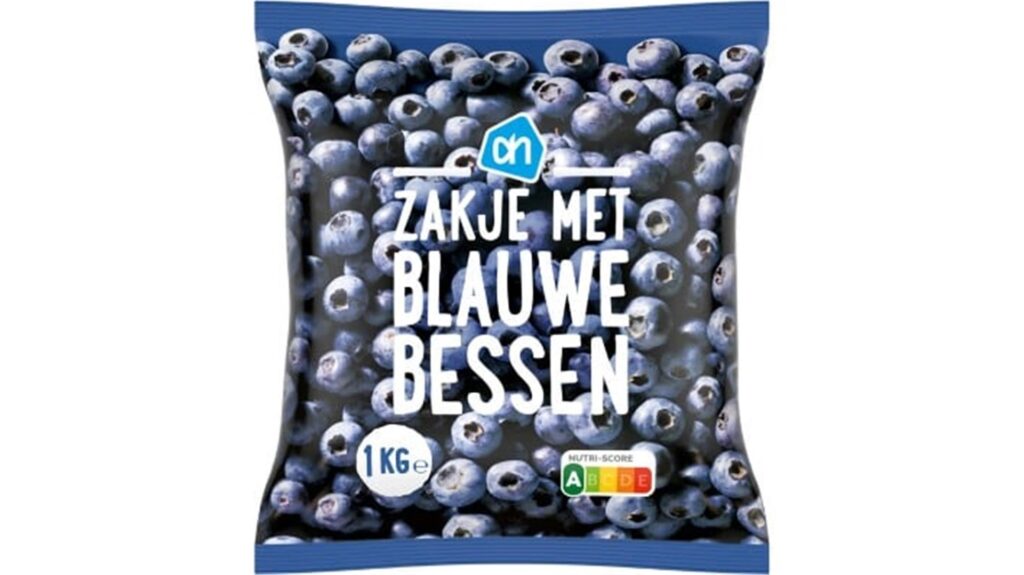 Ein Beutel der Blaubeeren von Albert Heijn, für die es eine Rückrufaktion gibt.