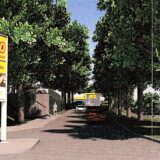 Grafische Darstellung der Zufahrt zum neuen Netto-Markt.