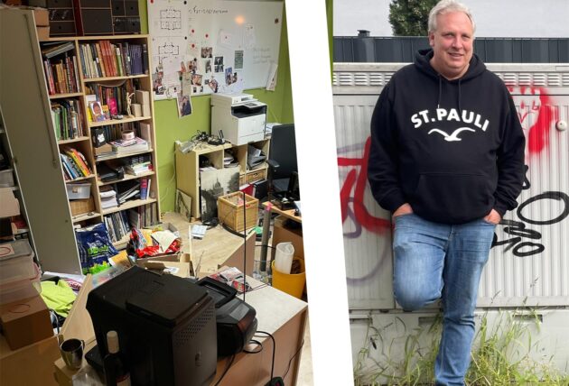 Im Jugendtreff Hillerheide in Recklinghausen durchwühlten die Einbrecher das Büro (l.) des Leiters Björn Schmidt-Freistühler (r.).