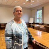 Die Ex-Betriebsratschefin im alten Besprechungsraum des damaligen Hoesch-Vorstands im Oktober 2024.