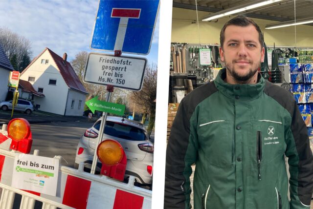 Eine Baustelle auf der Friedhofstraße in Marl sorgt derzeit für eine Umleitung durch Herten-Bertlich.