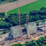 Rückbau des alten Kraftwerks von oben.