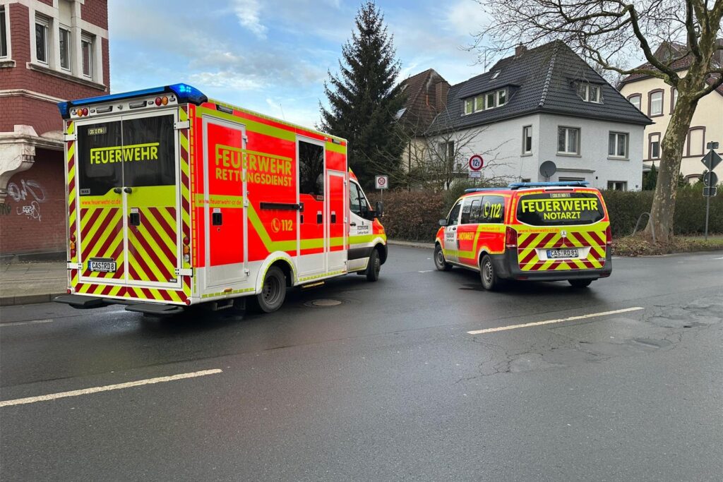 Schwerer Verkehrsunfall am 22. Januar 2025 auf der Hebewerkstraße/B235 in Castrop-Rauxel.