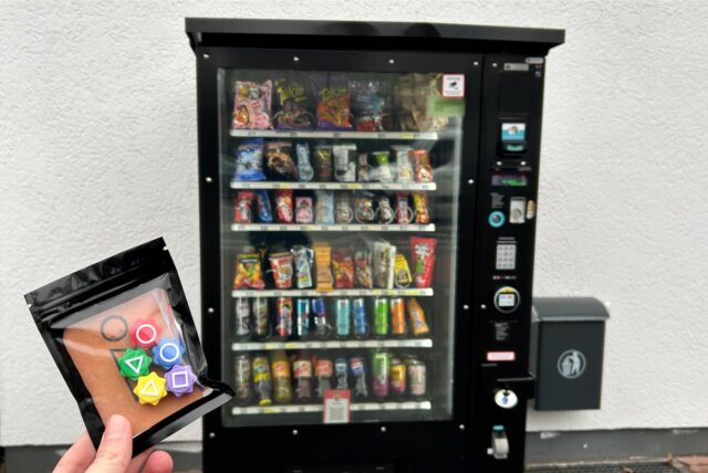 Für 6,50 Euro gibt es das koreanische Spiel „Gonggi“ am Automaten an der Castroper Straße 122 in Datteln zu kaufen.