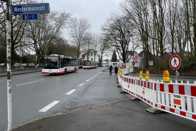 Die Westermannstraße in Lütgendortmund musste auf Höhe der Limbecker Straße kurzfristig voll gesperrt werden.