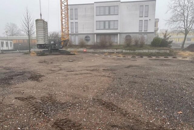 Leere Baustelle am Schulzentrum in Haltern