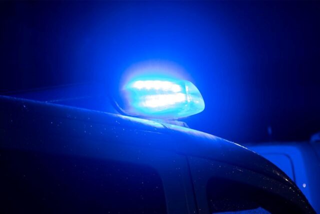 Ein Blaulicht an einem Einsatzfahrzeug.
