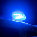 Ein Blaulicht an einem Einsatzfahrzeug.