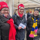 Engagieren sich für die Demokratie: Ute Schmitz, Christa Volkmann und Pia Stuhler vom Bündnis „Datteln – unsere Stadt ist bunt“.
