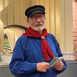 Kiepenkerl Paul Schrör in Blaukitteltracht