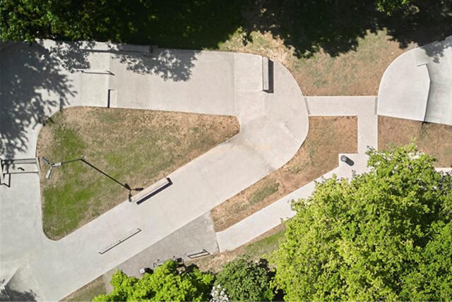 Skatepark in Soest von oben