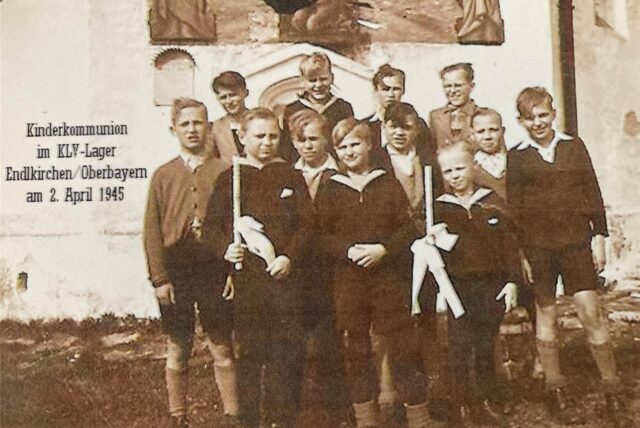 Historische Karte zur Erstkommunion 1945