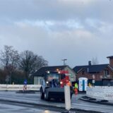 Sanierungsarbeiten an der Straßendecke der Horneburger Straße