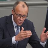 Friedrich Merz, CDU-Vorsitzender und Vorsitzender der CDU/CSU-Bundestagsfraktion, spricht im Bundestag.