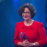 Die Journalistin Isabel Schayani bei der Grimme-Preisverleihung.