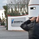 Der Eingang zur Firma Rheinmetall in Javalí Viejo.