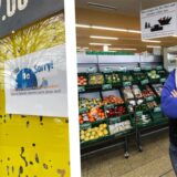 Edeka-Kaufmann Christian Pelzer auf einem Archivfoto aus dem Jahr 2018 in seinem damaligen Edeka-Markt; in seinem jetzigen Markt in Oespel hängt ein Zettel, der informiert, dass diese Filiale nicht am Bonusprogramm Payback teilnimmt.