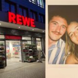 Montage: Der Rewe an der Saarlandstraße in Dortmund ist der Ort, an dem Lily und Mattes sich kennenlernten.