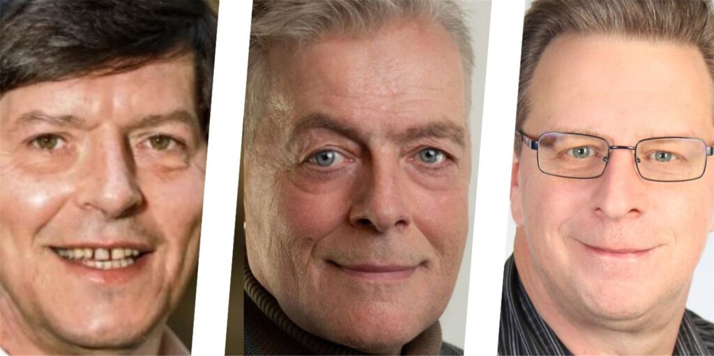 Die Kandidaten der Freien Wähler im Kreis Recklinghausen, (v.l.) Andreas Grün (Wahlkreis 120), Martin Mersmann (Wahlkreis 121) und Mike Glaß (Wahlkreis 124) Die Kandidaten der Freien Wähler im Kreis Recklinghausen, (v.l.) Andreas Grün (Wahlkreis 120), Martin Mersmann (Wahlkreis 121) und Mike Glaß (Wahlkreis 124)