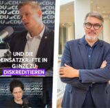 Thomas Westphal (rechts) hat der Dortmunder CDU nahegelegt, einen Ausschnitt aus einem Podcast (links) zu löschen, in dem seine Äußerungen im Fall Mouhamed Dramé (Mitte) kritisiert werden.