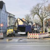 Baustelle an der Hochstraße Anfang Februar